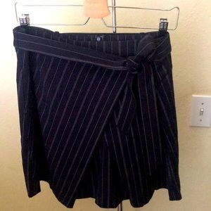 NEW Banana Republic Faux Wrap Pinstripe Skirt